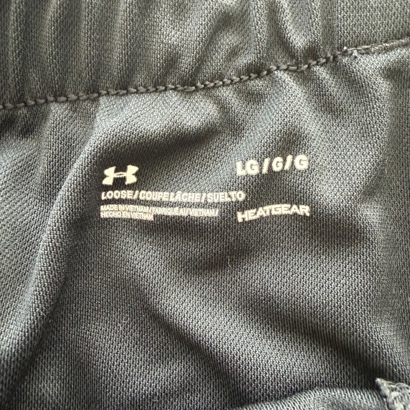 Under Armour Womens HeatGear Play Up Shorts Black Seafoam Green Large Athletic - Picture 4 of 5